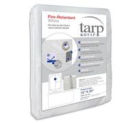 Kotap 4,6 m X 6,1 m résistant aux flammes Blanc Tarp, article : Fr-1520