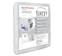 Kotap 6,1 m X 9,1 m résistant aux flammes Blanc Tarp, article : Fr-2030