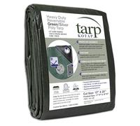Kotap Bâche de protection/couverture robuste, 8 mil, réversible, polyéthylène (PE), vert-argent, 3,6 x 6,1 m