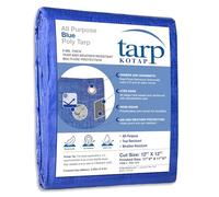 Kotap TRA-1212 Bâche tout usage en polyester, bleu, 3,7 x 3,7 m