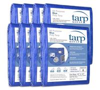 Kotap TRA-1216-08 Bâche Tout Usage en Polyester de 5 mm, Plusieurs Tailles, 3,7 x 4,9 m, Bleu