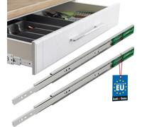 KOTARBAU® 1 paire (2 pièces) de glissières télescopiques sur roulements à billes 550 mm Sortie totale Glissières de tiroir avec SoftClosing Fermeture automatique pour tiroirs