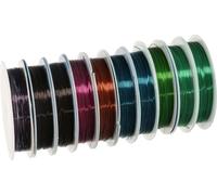 KOTARBAU® 10 bobines de fil de cuivre 0,4 mm x 9 m Bobines de fil pour bijoux Différentes couleurs