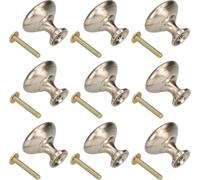 KOTARBAU® 10 pcs. Set Poignée de meuble, bouton de porte, bouton de tiroir, bouton de meuble, bouton pour armoires tiroirs commodes Bouton de rechange Ferrure de meuble argenté