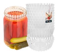KOTARBAU® 10 Pièces Poids de Fermentation - Presse à Cornichons - 100 mm - Grille de Fermentation pour Bocaux - Polypropylène - Transparent - Séparateur pour Bocaux