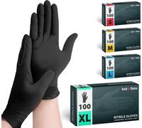 KOTARBAU® 100 pièces boîte de gants jetables Nitrile Gants jetables XL Gants noirs Gants en caoutchouc jetables Gants de protection Accessoires d'atelier Gants de cuisine Gloves
