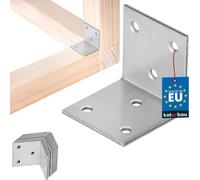 KOTARBAU® 12 pcs. Raccord d'angle 40 x 40 x 40 mm acier galvanisé argent Equerre pour charges lourdes Raccord de poutre Equerre de meuble Tôle angulaire Raccord de bois Equerre d'étagère Equerre métal