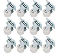 KOTARBAU® 12 pcs Roulettes de meuble Ø 30 Adaptées à tous les sols Roulettes pivotantes Roulettes en caoutchouc Roulettes de transport Roulettes de canapé Roulettes coulissantes Roulettes à outils Rou