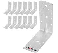 KOTARBAU® 12 Pièces Équerre De Fixation - Acier Galvanisé - 150 x 150 x 65 mm - Argent - Renfort D'Angle Métal - Équerre de Fixation Renforcée - 90 Degrés