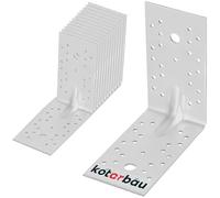 KOTARBAU® 12 Pièces Équerre De Fixation - Acier Galvanisé - 150 x 150 x 80 mm - Argent - Renfort d'angle Métal - Équerre de Fixation Renforcée - 90 Degrés