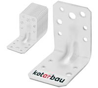 KOTARBAU® 12 Pièces Équerre De Fixation - Acier Galvanisé - 65 x 65 x 45 mm - Argent - Renfort d'angle Métal - Équerre de Fixation Renforcée - 90 Degrés