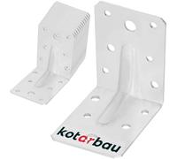 KOTARBAU® 12 Pièces Équerre De Fixation - Acier Galvanisé - 75 x 75 x 55 mm - Argent - Renfort d'angle Métal - Équerre de Fixation Renforcée - 90 Degrés