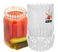 KOTARBAU® 12 Pièces Poids de Fermentation - Presse à Cornichons - 82 mm - Grille de Fermentation pour Bocaux - Polypropylène - Transparent - Séparateur pour Bocaux
