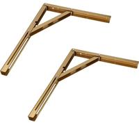 KOTARBAU® 2 pcs Console pliante 400 x 300 mm Or Toutes les couleurs Supports Acier Supports muraux Pinces Étagère angulaire Support d'étagère Support d'angle d'étagère Charge lourde