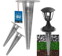 KOTARBAU® 2 pcs Piquet de terre Douille à enfoncer pour éclairage de jardin ⌀ 150mm acier galvanisé Piquet de terre Ancre de terre Support de sol à enfoncer pour lampes de jardin Douille de sol à enfo