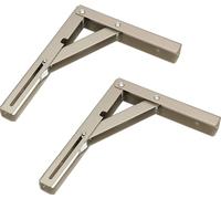 KOTARBAU® 2 pièces Console pliante 200 x 165 mm Argent Toutes les couleurs Supports Supports en acier Supports muraux Pinces Étagère angulaire Support d'étagère Support d'angle d'étagère Charge lourde