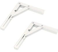 KOTARBAU® 2 pièces Console pliante 200 x 165 mm, Blanc Toutes les couleurs Supports Acier Supports muraux Pinces Étagère angulaire Support d'étagère Support d'équerre d'étagère Charge lourde