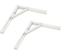 KOTARBAU 2 pièces Console pliante 300 x 260 mm, Blanc Toutes les couleurs Supports Supports en acier Supports muraux Pinces Étagère angulaire Support d'étagère Support d'angle d'étagère Charge lourde