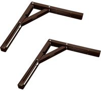 KOTARBAU® 2 pièces Console pliante 300 x 260 mm Marron Toutes les couleurs Supports Supports acier Supports muraux Pinces Étagère angulaire Support d'étagère Support d'angle d'étagère Charge lourde