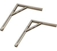 KOTARBAU® 2 pièces Console pliante 400 x 300 mm Argent Toutes les couleurs Supports Acier Supports muraux Pinces Étagère angulaire Support d'étagère Équerre d'étagère Lourde charge