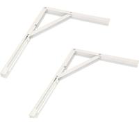 KOTARBAU® 2 pièces Console pliante 400 x 300 mm Blanc Toutes les couleurs Supports Acier Supports muraux Pinces Étagère angulaire Support d'étagère Équerre d'étagère lourde