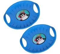 KOTARBAU® 2 pièces Luge - PVC - 60 cm - Luge Enfant - Bleu - Sled - Poignées Ergonomiques - et Adulte - Traineau à Neige - Résistant - Facile à Transporter