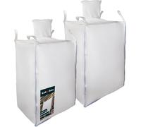KOTARBAU® 2 sacs Big Bag 90x90x160cm Sac de déchets de jardin Stabil Entonnoir supérieur et inférieur 1000kg PP Sacs lourds Sacs de déchets de jardin Sacs de jardin Sacs à déchets Sacs de décombres Sa