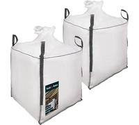 KOTARBAU® 2 sacs Big Bag 90x90x90cm Sac à déchets de jardin Stabil Tablier et entonnoir 500kg PP Sac lourd Sac à déchets de jardin Sac de jardin Sacs à déchets Sacs à gravats Accessoires de jardin