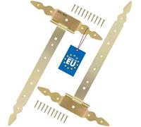 KOTARBAU® 2 x Charnière en T de 400 mm en Acier doré | Charniere Porte Lourde | Penture | Charniere Portail | Charnière Porte Lourde | Penture Volet Bois | Charnieres | Charniere Doré | Charnières