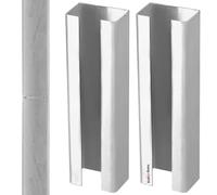 KOTARBAU® 2 x Connecteur De Poteau De Clôture en Acier Galvanisé 60x 40 mm | Extension De Poteau De Clôture | Connecteur Poteau Clôture | Extension Poteau Clôture | Connecteur Poteau Clôture