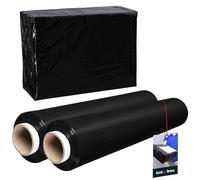 KOTARBAU® 2 x Film Etirable Déménagement | Film Plastique Emballage Noir 50 cm 2,5 kg
