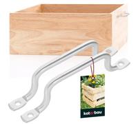 KOTARBAU® 2 x Poignée de boîte à fil 160mm en acier galvanisé blanc | Poignee Porte Cuisine | Poignées pour Placards | Poignee de Meuble Cuisine 160mm
