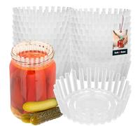 KOTARBAU® 20 Pièces Poids de Fermentation - Presse à Cornichons - 100 mm - Grille de Fermentation pour Bocaux - Polypropylène - Transparent - Séparateur pour Bocaux