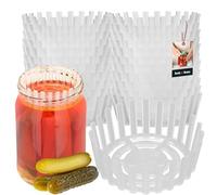 KOTARBAU® 24 Pièces Poids de Fermentation - Presse à Cornichons - 82 mm - Grille de Fermentation pour Bocaux - Polypropylène - Transparent - Séparateur pour Bocaux