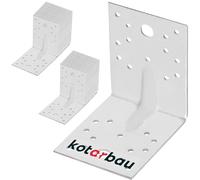 KOTARBAU® 25 Pièces Équerre De Fixation - Acier Galvanisé - 100 x 100 x 80 mm - Argent - Renfort D'Angle Métal - Équerre de Fixation Renforcée - 90 Degrés