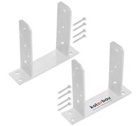 KOTARBAU® 2x Support De Poteau Carré | Pied Poteau 140 mm TT | Support Poteau Bois En Acier Galvanisé | Support Poteau À Enfoncer