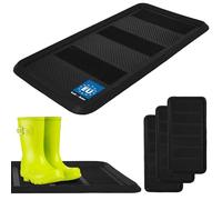 KOTARBAU® 3 Pièces Bac D'Égouttement pour Chaussures - Gomme - 80 x 40 cm - Noir - Plateau Égouttoir à Bord Surélevé - Égouttoir Chaussures - Etanche Protection Sol