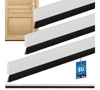 KOTARBAU® 3 pièces Joint Bas de Porte - PVC - 100 cm - Blanc - Brosse Bas de Porte Automatique - Joint de Battant D'entrée - Protection Contre Le Vent et Les Insectes - Facile À Installer