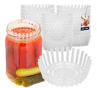 KOTARBAU® 30 Pièces Poids de Fermentation - Presse à Cornichons - 100 mm - Grille de Fermentation pour Bocaux - Polypropylène - Transparent - Séparateur pour Bocaux