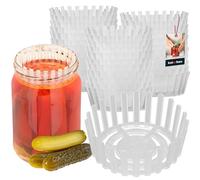 KOTARBAU® 36 Pièces Poids de Fermentation - Presse à Cornichons - 82 mm - Grille de Fermentation pour Bocaux - Polypropylène - Transparent - Séparateur pour Bocaux