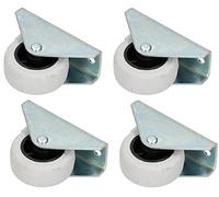 KOTARBAU® 4 Pcs Roulettes de Transport Ø 40 mm en Caoutchouc avec Boîtier en Acier Roulettes de Meuble Tous Sols Roulettes Pivotantes Roulettes Coulissantes Roulettes Fixes
