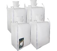 KOTARBAU® 4 sacs Big Bag 90x90x160cm Sacs à déchets de jardin Entonnoir supérieur et inférieur stable 1000kg PP Sacs lourds à déchets de jardin Sacs de jardin Sacs à déchets Sacs de décombres Sacs de 