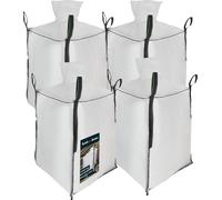 KOTARBAU® 4 sacs Big Bag 90x90x160cm Sacs à déchets de jardin Stabil Tablier et entonnoir 1000kg PP Sacs lourds à déchets de jardin Sacs de jardin Sacs à déchets Sacs à gravats Accessoires de jardin
