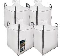 KOTARBAU® 4 sacs Big Bag 90x90x90cm Sacs à déchets de jardin stables avec entonnoir supérieur et inférieur 500kg PP Sacs lourds à déchets de jardin Sacs à déchets de jardin Sacs à déchets Sacs à grava