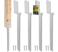 KOTARBAU® 4 x Ancrage Universel pour balançoire de 50 cm fabriqué en tôle galvanisée à Chaud |Ancrage au Sol |Ancrage pour balançoire |Ancrage de Portail |Ancrage pour balançoire extérieure |Ancrage
