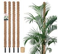 KOTARBAU® 4 x Tuteur Plante Interieur | Tuteur Coco | Tuteur Plante Grimpante, Tuteurs pour Plantes | Tuteur Monstera Deliciosa ⌀ 3,2 x 120 cm en Fibres de Coco Quatre Pieces + Ficelle Offerte