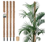 KOTARBAU® 4 x Tuteur Plante Interieur | Tuteur Coco | Tuteur Plante Grimpante, Tuteurs pour Plantes | Tuteur Monstera Deliciosa ⌀ 3,2 x 140 cm en fibres de coco quatre pieces + ficelle offerte