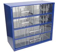 KOTARBAU® 4M2G Boîte de rangement d'atelier avec tiroirs 306 x 282 x 155 cm Boîte de rangement en métal pour petites pièces Bleu foncé