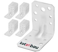 KOTARBAU® 50 Pièces Équerre De Fixation - Acier Galvanisé - 65 x 65 x 45 mm - Argent - Renfort D'Angle Métal - Équerre de Fixation Renforcée - 90 Degrés