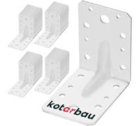 KOTARBAU® 50 Pièces Équerre De Fixation - Acier Galvanisé - 90 x 90 x 65 mm - Argent - Renfort D'Angle Métal - Équerre de Fixation Renforcée - 90 Degrés